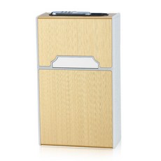 金屬拉絲滑蓋香菸盒，大容量防潮香菸收納盒，多色可選, 金色, 1個