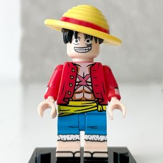핸드브릭 팩토리 커스텀 미니브릭 피규어 원피스 해적 호환 블록호환, 001. 루피, 1개