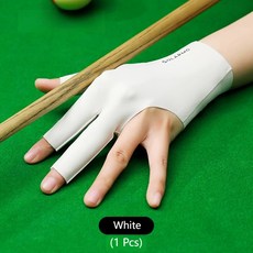 미끄럼 방지 손가락 왼손 당구 장갑 통기성 전문 훈련 탁구 스누커, 1개, 4. White-Left--M