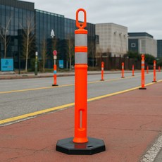 차선규제봉 주차장 도로탄력봉 차선유도봉 도로안전봉, 상세 페이지 확인, 1개, 프리미엄 1M 차단봉