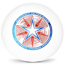 教練先生 Discraft Ultrastar 競技飛盤 爭奪賽飛盤 175克 美國製造, 白色 (雷射星星樣式隨機 介意勿下單), 1個