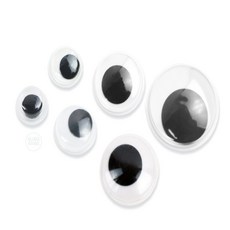 ALOHA-STORE 인형눈스티커 플라스틱눈, 24mm, 24mm