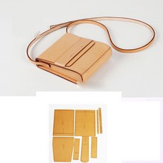 가죽 여성용 스텐실 17x20x5cm 스퀘어 종이 공예 패턴 템플릿 크래프트 DIY 숄더백, kraft material, 1개