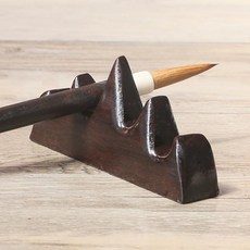 붓걸이붓발거치대 실용적인 나무 서예 펜 홀더 중국 그림 붓 받침대 서재 선반 작은, 1pcs