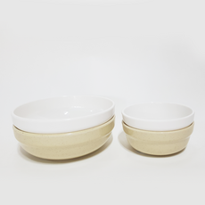 그린 메라민 굽볼 4볼 G-4301 (103mm), 크림, 1개