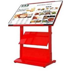 대형 메뉴판 스탠드 광고판 조명 거치대 입간판 가로형 매장 포스터, 1개, 60x90 블랙 플러그