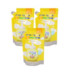 아이깨끗해리필 200ml 파우더향 3개 유아핸드워시 핸드워시 거품비누 손세정제, FREE, 혼합색상