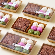 함지박떡방 개업떡 떡 답례품 떡 팥시루떡 꿀떡 이사떡 주문 답례떡 개별 포장, 8개, 300g