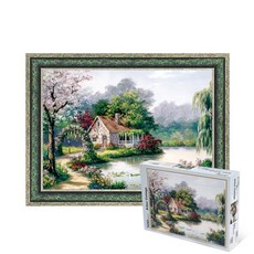 퍼즐피플 풍경 랜드마크 500피스 직소퍼즐, 수목산장 500피스 액자포함(엔틱그린), 퍼즐유액 포함, 1개