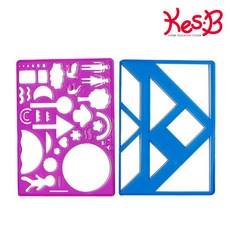 테두리 따라그리는 실자 도형자 2종 4개 우등생 초등