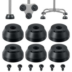 FeekoON 온 6팩 워킹 지팡이 팁 허리케인 교체 발과 호환 지팡이 고무 팁 교체 미끄럼 방지 및 내마모성 디자인의 지팡이 발 고무 사용하기 쉬움, FeekoON 온 6팩 워킹 지팡이 팁, 허리케인 교체