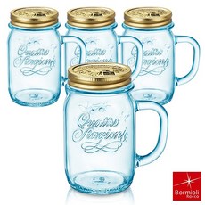 유리병 (특가)(블루)보르미올리 콰드로 드링크자 450ml 70파이 4개(박스상품), 4개