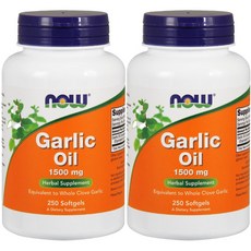 NOW Foods 大蒜精軟膠囊 1500mg, 250顆, 2罐