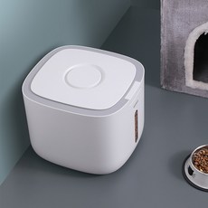 강아지 고양이 소형 대용량 스마트 애견 사료 보관 진공 통 반려동물, 블랙 5L, 1개