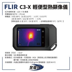 FLIR C3-X 熱顯像儀 MSX專利 500萬畫素 128*96 全電行, 1個