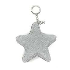 Victoria's Secret 열쇠고리 동전 지갑 파우치 백 참 실버 스타 스몰 181510