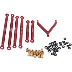 RC 카 섀시 링크 로드 알루미늄 합금 업그레이드 부품 124 크롤러 레드, 빨강