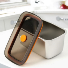 전자 레인지 밀폐 용기 실리콘 반찬통 냉장고 직사각 밀폐 용기 주방 보관 음식 스텐 뚜껑