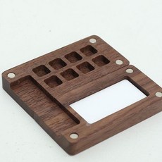 迷你胡桃木顏料盤 便攜式美術生調色盤 創意顏料分裝盒 旅行寫生方便, 迷你顏料盤【送隨機顏色夾子】, 1個