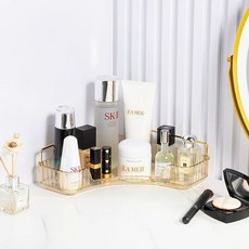 2단 선반 화장품 진열대 네일 향수 컵 보관함 정리함 트레이 악세사리 립스틱 정리대 욕실, W. 1층_황금코너수납선반, W. 층_황금코너수납선반