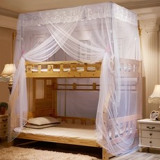 蚊帳 子母床 上下鋪蚊帳, 直梯式-海島白,寬上鋪135下鋪150【不含支架】