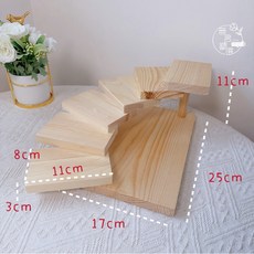 步步高升木質階梯展示架 壽司檯 飾品公仔點心擺盤, 長方形6階