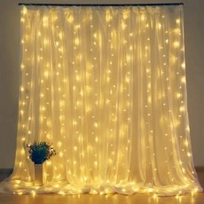 호환 USB 전원 요정 조명 창문 커튼 화환 원격 새해 화환 Led 조명 크리스마스 장식 6x3m 3x3m, 01 Warm lights, 03 3x2m-200leds, 1개