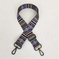 【mamabao】包包背帶 可調節長短 民族風帆布肩背帶 側背帶 斜背帶 替換背帶 相機背帶, 1個, 民族風條紋+槍鉤