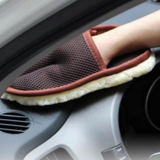 세차용 장갑 극세사 양면 미트 양모 장갑 워시 자동차용 닦이 유리 세정 걸레, 블랙