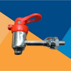 豪星.豪昱.博群.沛宸 落地形飲水機專用龍頭，紅色熱水龍頭，藍色冰水灰色冷水通用, 1個, 紅色 安全開關-整支白鐵, 紅色 安全開關-整支白鐵