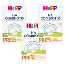 독일 내수용 HiPP 힙 HA 콤비오틱 하 프레 PRE 분유, 3개, 600g