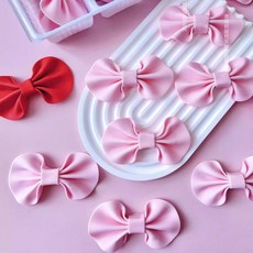 대형 핑크 레드 리본 식용 초콜릿 케이크 디저트 데코 장식 20개입, 옵션 08