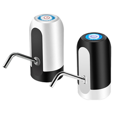 露營中毒本鋪 自動智能抽水器 桶裝水抽水器 飲水機 一鍵自動出水 USB充電 電動抽水器, 1個, 一般款【顏色隨機出貨】