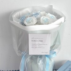 Floraflower 水水漸層藍玫瑰永生花束〖熱銷花束〗情人節 520 七夕 畢業 告白 精美 質感 浪漫 超美 生日, 花束