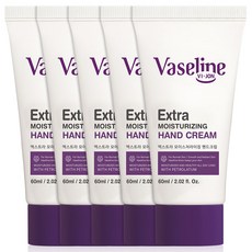 바이존 바세린 핸드크림 휴대용 대용량 고보습 핸드로션, 60ml, 5개