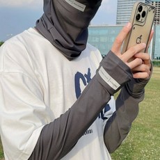 통기성 좋은 쿨링 팔토시 여름 야외 스포츠용, 화이트