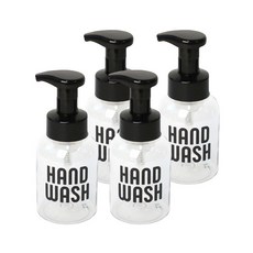 로맨틱노벰버 거품용기 원형 250ML, 원형 투명(블랙캡)/레터링1 4P