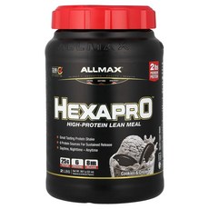 올맥스뉴트리션 Hexapro 단백 식사 대용 보충제 쿠키 앤 크림 907g(2lb), 907g, 1개
