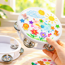 PVC탬버린 11.5cm 장난감 악기 미술활동 수업재료 공예 반제품