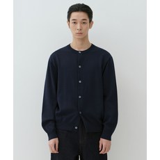 MUSINSA STANDARD 워셔블 수피마 코튼 라운드 넥 가디건 [네이비]