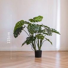 대형 몬스테라 조화 인테리어 장식 나무 화분 식물 개업 무늬 거실, 몬스테라 115cm