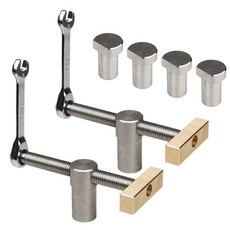 TOOLCOOL Bench 강아지 클램프 1.9cm(3/4인치) 강아지 홀 클램프 스테인리스 스틸 벤치 도그 포함 목공 MFT 테이블 작업대용 (2팩), TOOLCOOL Bench 강아지 클램프 1.9cm(3
