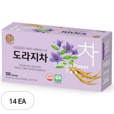 우리차 도라지차, 800mg, 100개입, 14개