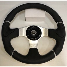 【Max魔力生活家】隔日到貨 高品質 真皮方向盤 黑色喇叭環 喇叭蓋 日產 NISSAN 樣式 320MM