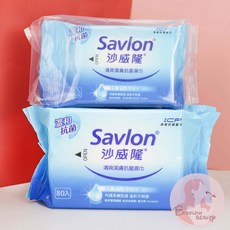 Savlon 沙威隆 清爽潔膚濕巾 溫和不刺激 無酒精配方 居家外出適用 10抽/80抽, 1個, 80抽/包