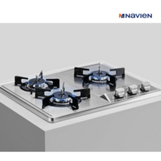 경동나비엔 매직 가스레인지 3구 빌트인 쿡탑 매립형 타공 560*430/건전지식, LNG, GRB-4103