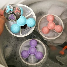 1+1 마니샵 축구공 회전 먼지거름망 1P 세탁기 필터 먼지 이물질 거름망, 1개, 하늘색