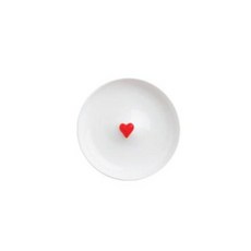 온나 아트 디저트 접시 샐러드볼 그릇, 대형 하트, 1개
