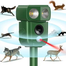 시미사 태양광 충전 강력 초음파 방수 방진 야생동물 해충 두더지 바퀴벌레 박쥐 멧돼지 적외선 퇴치기 LED 경보음, A38