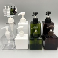 사각 샤워 보틀 손세정제 디스펜서 세제 소분 용기 싱크대 통 샴푸 린스 손제 공병 주방 핸드워시 바디 hes+15288Ae, 투명_소형(250ml), 1